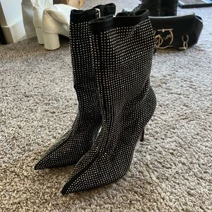 Rhinestone stiletto SCHUTZ boots
